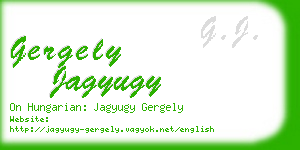 gergely jagyugy business card